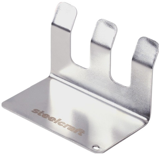 스틸크래프트 무타공 올스텐 2구 칫솔걸이, 실버, 1개