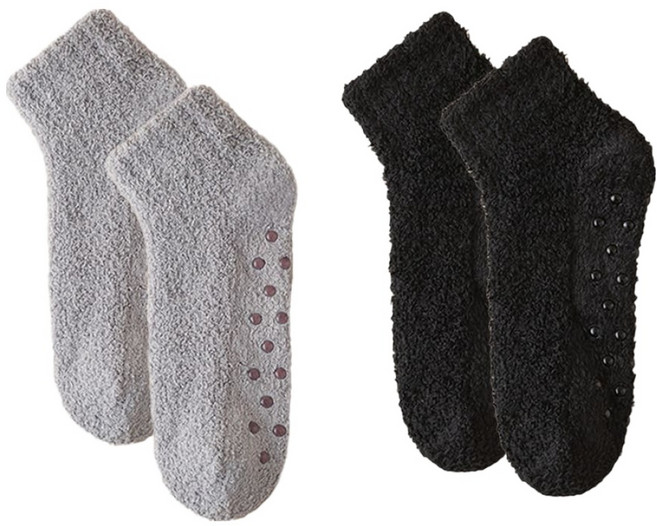 아펙토 여성용 미끄럼방지 수면양말 2켤레 세트