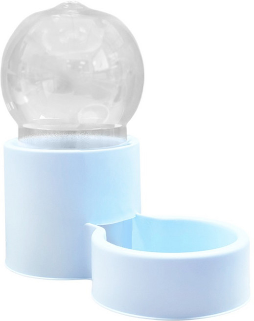 毛皇上 太空艙自動飲水器, 1個, 藍色, 800ml