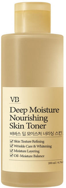 비바스 딥 모이스처 너리싱 스킨토너, 1개, 200ml