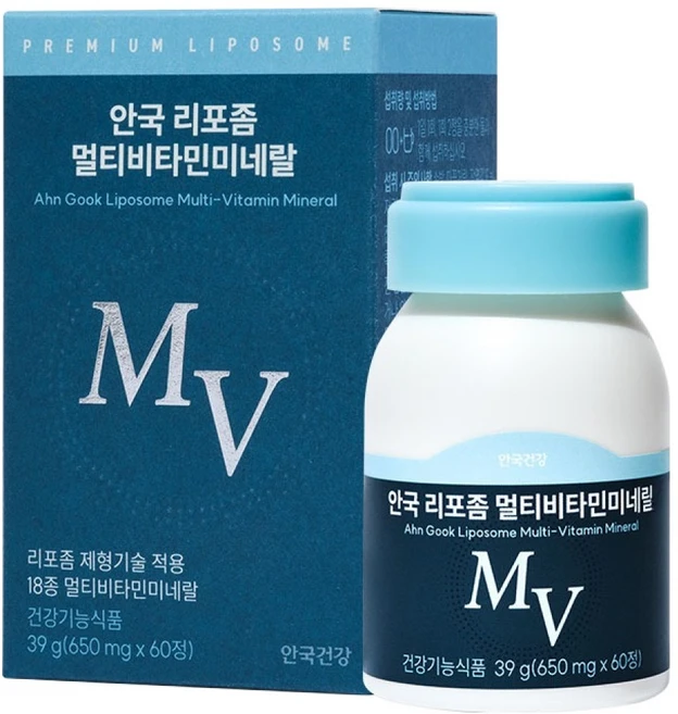 안국건강 리포좀 멀티비타민 미네랄, 60정, 1개 - 쿠팡