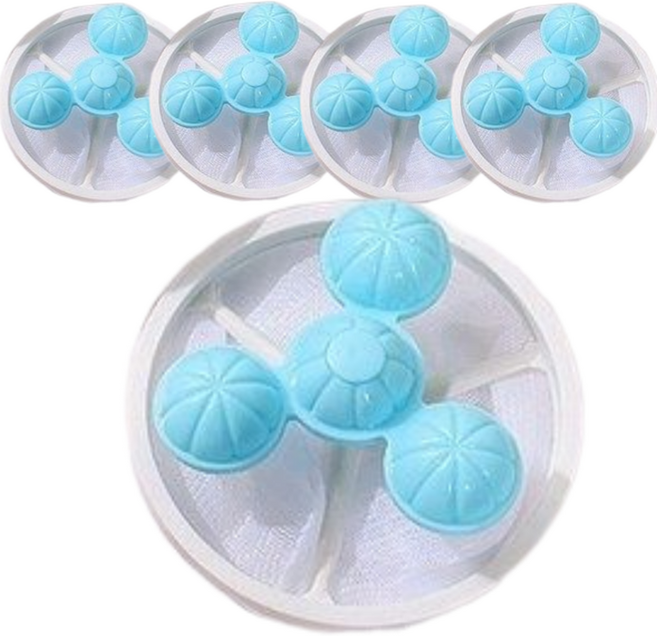 하이엉클 세탁기 머리카락 먼지제거 거름망, 5개, 블루