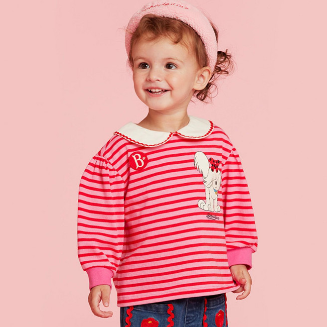 베베드피노 유아용 마틴 스트라이프 퍼프 티셔츠 BP33TC226