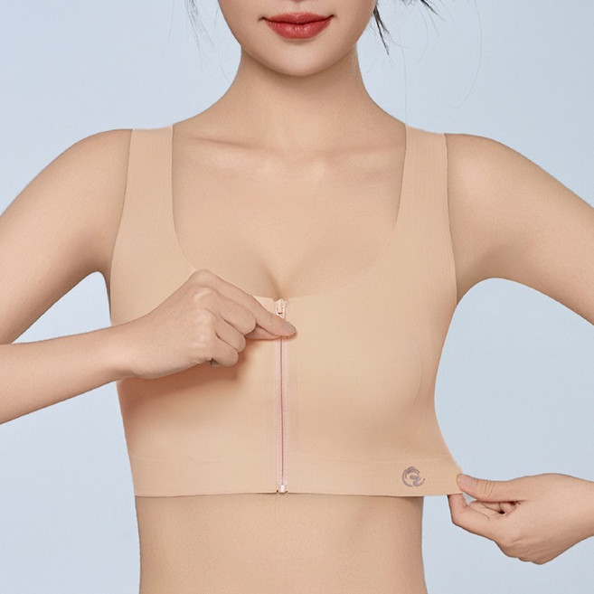 뷰티인뷰티 에센셜 집업 운동 스포츠 브라탑