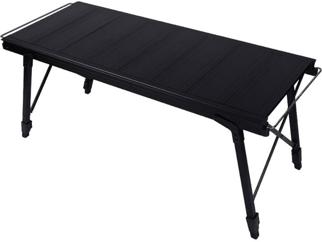 KEEP 접이식 높이조절 IGT 4유닛 테이블, 블랙