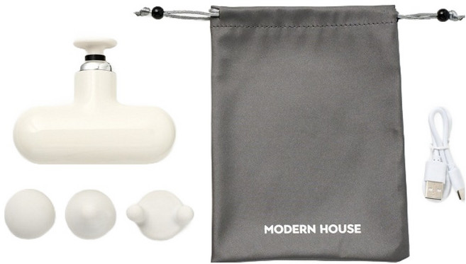 모던하우스 초미니 초경량 휴대용 마사지기, 크림