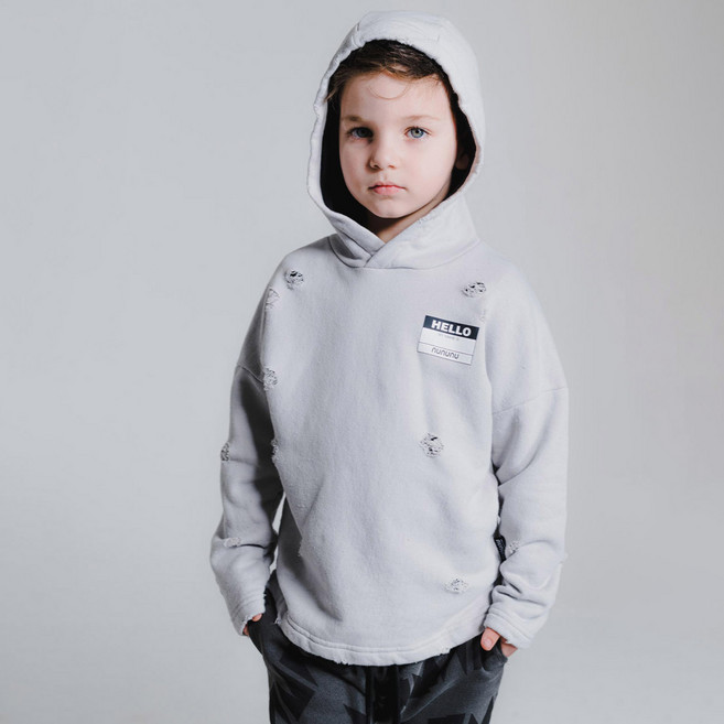 nununu DISTRESSED HOODIE NU3534 NU23TH312