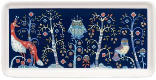 IITTALA Taika 方形盤, 藍色, 1個