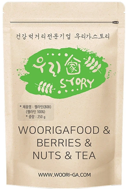 우리가스토리 프리미엄 우피 젤라틴 80B, 250g, 1개 - 쿠팡