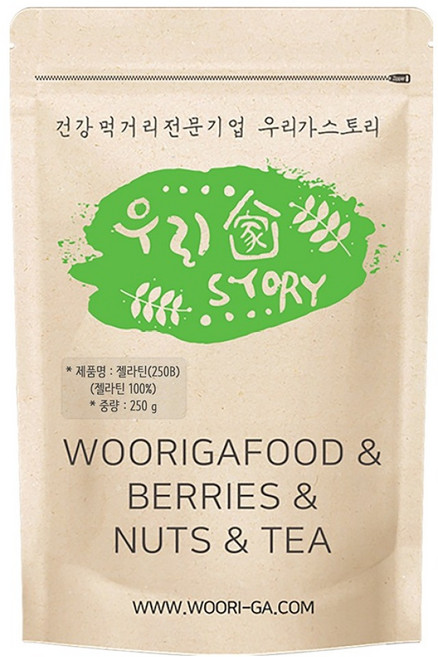 우리가스토리 프리미엄 우피 젤라틴 250B, 250g, 1개