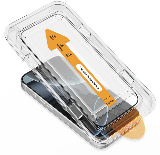 뉴클 셀프먼지제거 부착키트 풀커버 9H 고경도 강화유리 휴대폰 액정보호필름 2p 세트, 1세트