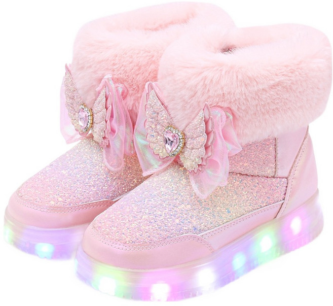 키펀트 러블리 엔젤 LED 퍼 부츠 WU-12