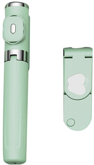 ANTIAN 雙補光燈藍牙遙控便攜式折疊收納自拍棒/自拍桿 + 三腳架, 綠色, 1套, M18