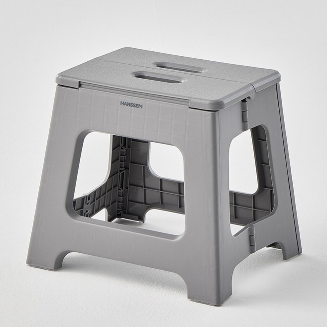 한샘 핸디 원터치 접이식 폴딩 스툴 M, 그레이, 1개