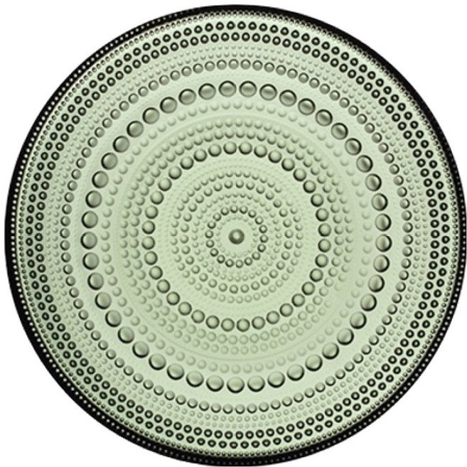 IITTALA Kastehelmi 盤子, 松綠色, 1個