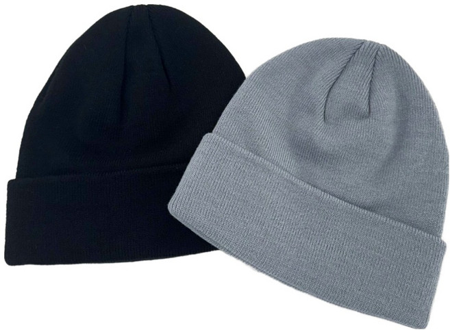 비안 빅사이즈 대두 심플 무지 비니 2p