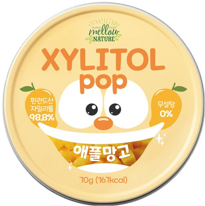 자일리톨팝 틴케이스 애플망고, 70g, 1개