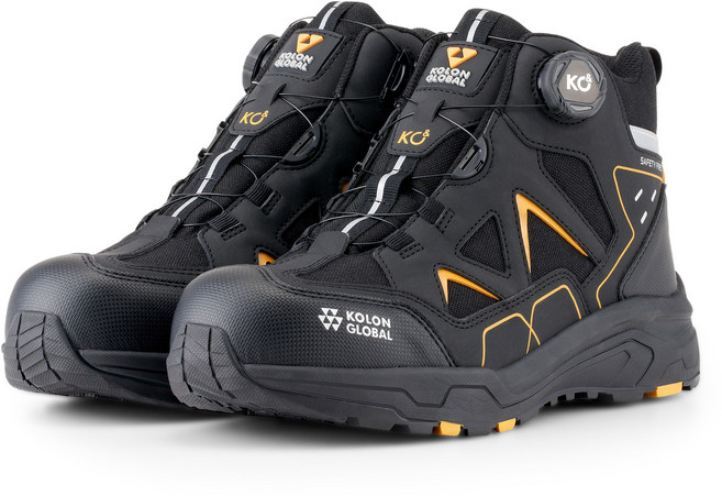 코앤세이프티 와이드 토캡 다이얼 안전화 KS-604D, 블랙, 1개