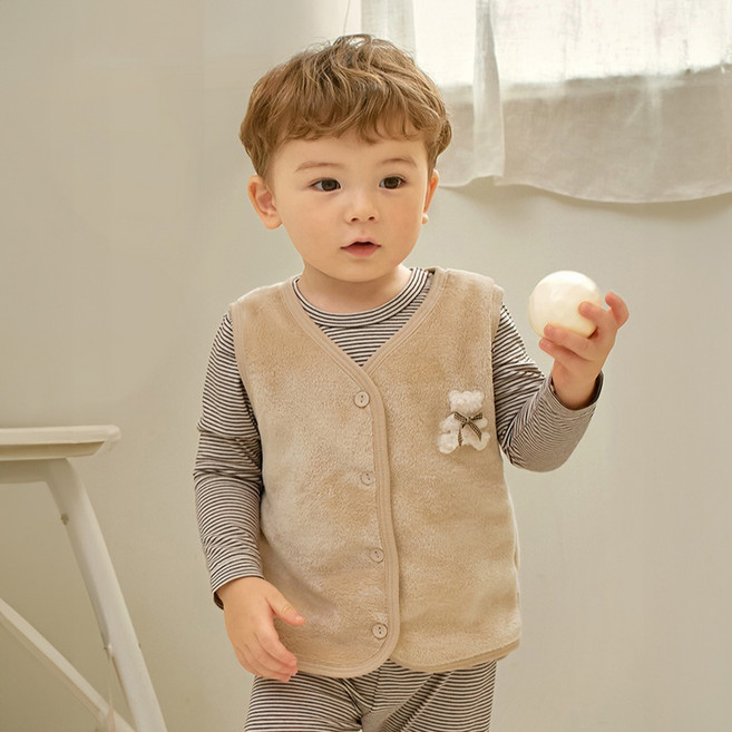 unifriend 毛絨熊超細纖維半版背心