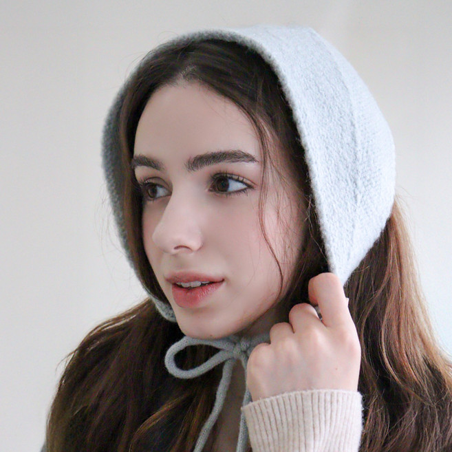 겨울 귀도리 모자 보닛햇 군밤모자 귀달이 끈달린 니트모자 따뜻한 후드비니