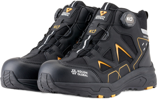 코앤세이프티 와이드 토캡 다이얼 안전화 KS-604D, 블랙, 1개