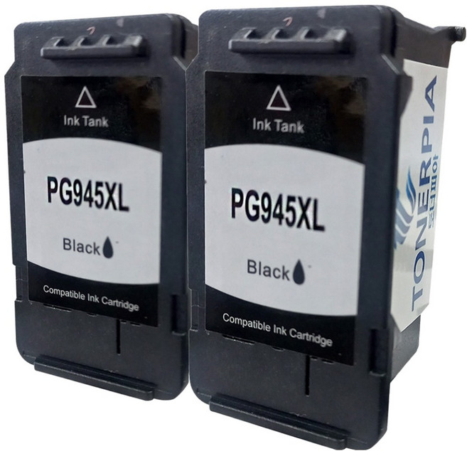 토너피아 캐논 MG2490 MG3090 TS3190 TS3490 TS3491 TS3492 TR4690 TR4695 MX499 대용량 호환잉크 PG-945XL, 검정, 2개