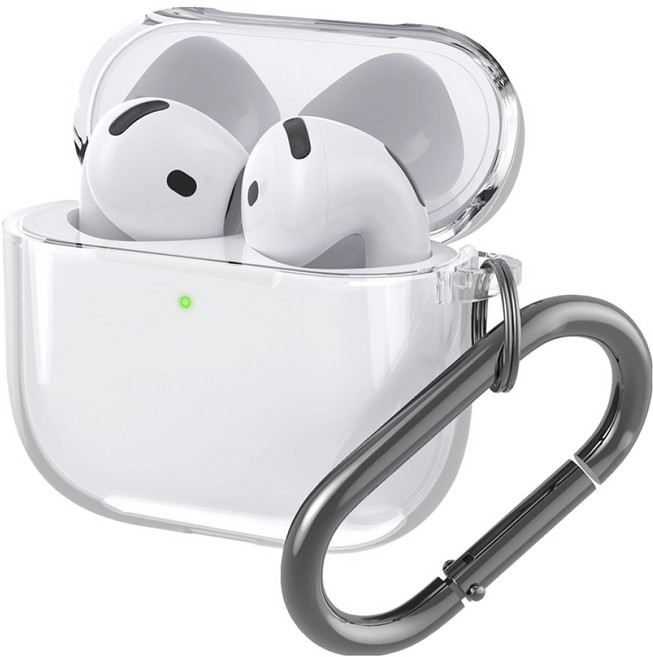리아몬트 에어팟 TPU 클리어 풀커버 케이스, 1개, 투명, 에어팟 4세대