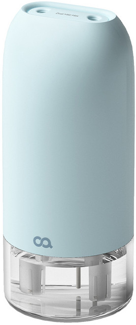 오아 듀얼 미스트맥스 무선 미니 휴대용 초음파 탁상용 사무실 가습기, OUHU-015CB, 클라우디블루