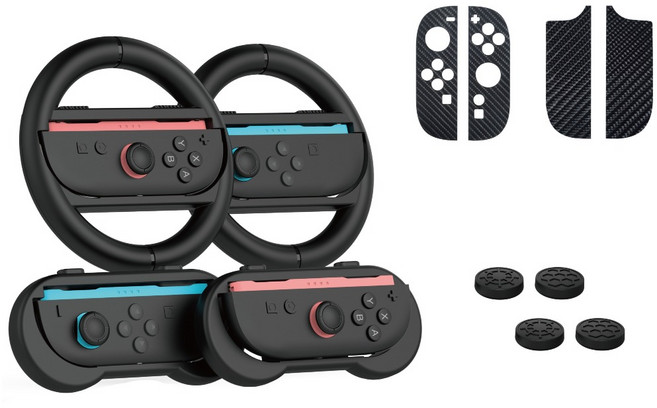 PGTECH SWITCH2 10合1簡易套裝, 黑色, 1套, GP-393
