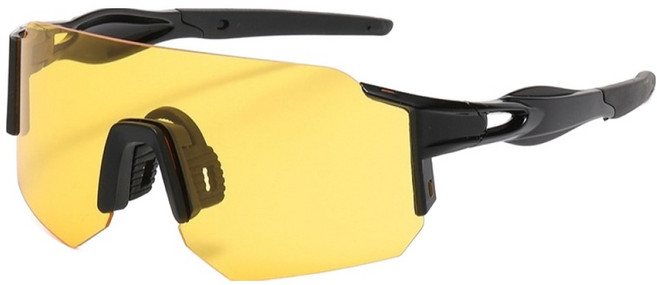 골든레빗 미러변색 렌즈 방풍 스포츠 고글, GR11옐로우, 1개