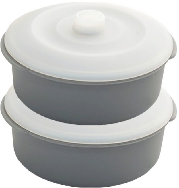 소노리떼 실리콘 계란찜기 소형 원형 400ml, 그레이, 2개