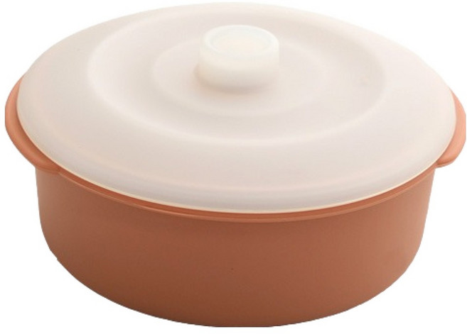 소노리떼 실리콘 계란찜기 소형 원형 400ml, 피치베이지, 1개