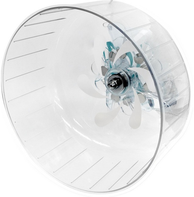 펫존 햄스터 자석개조형 바람개비 쳇바퀴 30cm, 투명, 1개