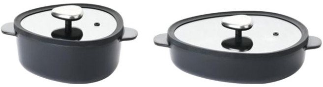 nEOFLam FIKA FIKA APEX IH 電磁爐鍋具2件組, 黑色, 1套, 20公分雙耳鍋 + 26公分淺鍋