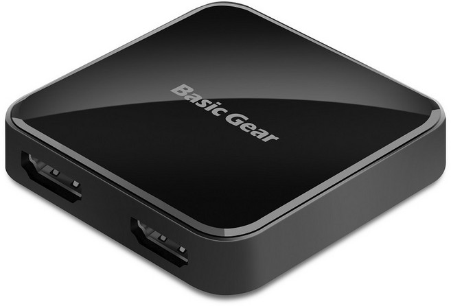 베이직기어 4K 화면 2개 동시출력 HDMI 분배기, 1개