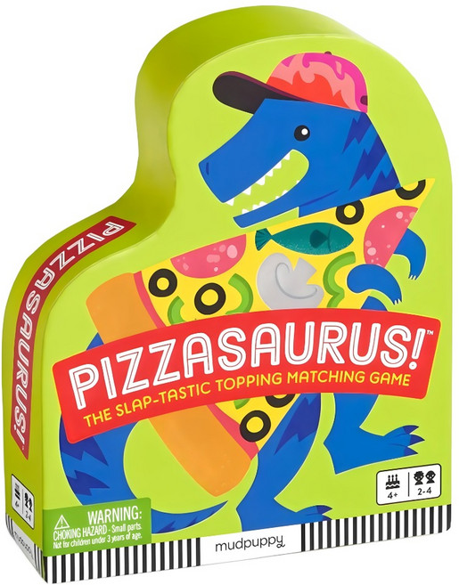 mudpuppy 趣味兒童桌遊 披薩龍來了, 1個, 混和顏色