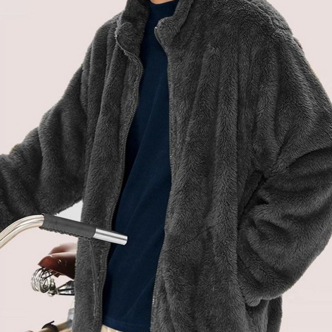 문컬렉션 남녀공용 포근한 데일리룩 양털 플리스 자켓