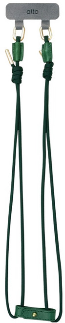alto 奧沰 4mm手機減壓尼龍掛繩 + 擴充夾片, 森林綠, 1套