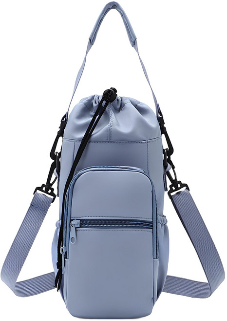 필웨이브 물통 수납 트래킹 크로스백, 블루, 1개