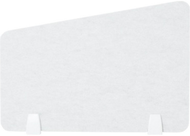 소리가 비앤비 사무실 책상 공간분리 파티션 L 560 x 390 mm 측면부 사선형, 그레이