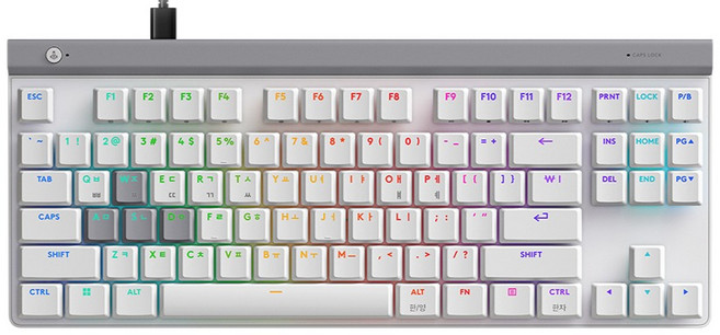 로지텍 G515 RAPID TKL 게이밍 유선 텐키리스 키보드, 화이트, 920-013882, 마그네틱축(자석축)