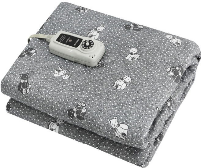 HanilMedical 고급 전기요 곰인형, 그레이, 싱글(1000 x 1800 mm)