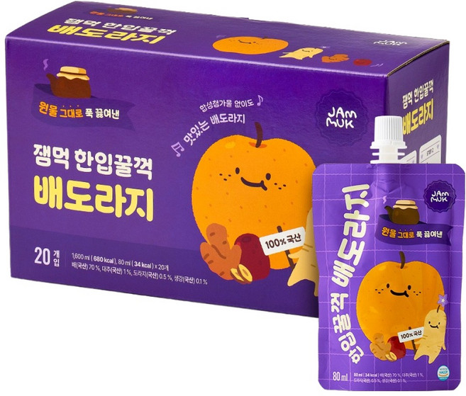 잼먹 돌 아기 배도라지즙, 20개, 80ml