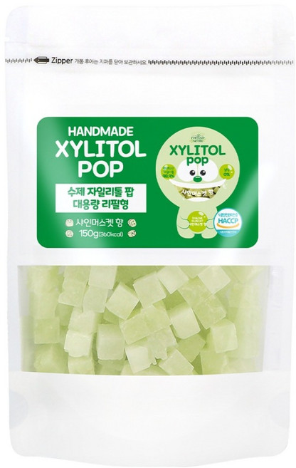 자일리톨팝 파우치 샤인머스캣, 1개, 150g