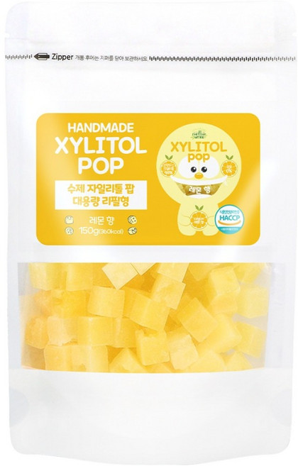 자일리톨팝 파우치 레몬비타민, 1개, 150g