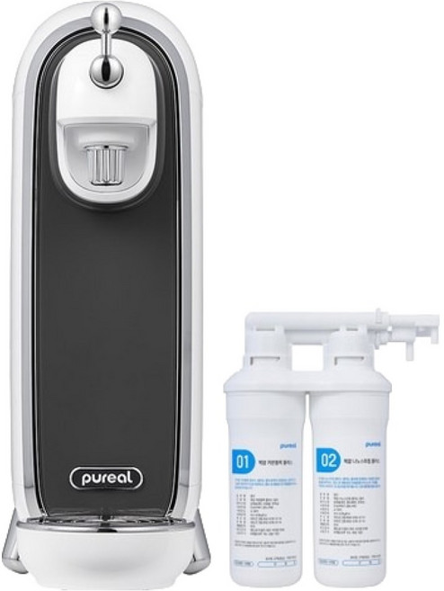 퓨리얼 미니 체인저 직수형 정수기 다크그레이 PPA-400 + 설치키트 세트 방문설치