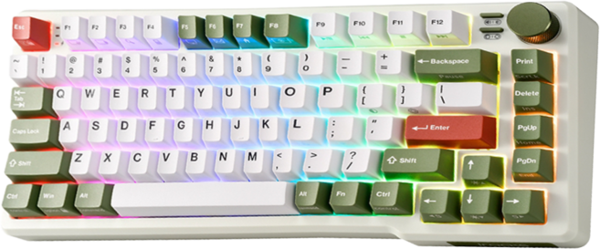 irocks 艾芮克 RGB背光機械式鍵盤, 宇治金時, 靜音奶茶軸, IRK103R