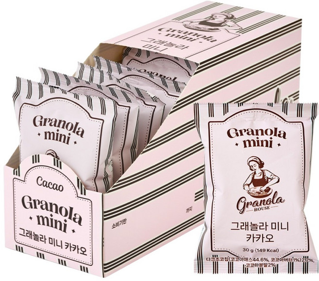 그래놀라하우스 그래놀라 미니 카카오, 30g, 10개