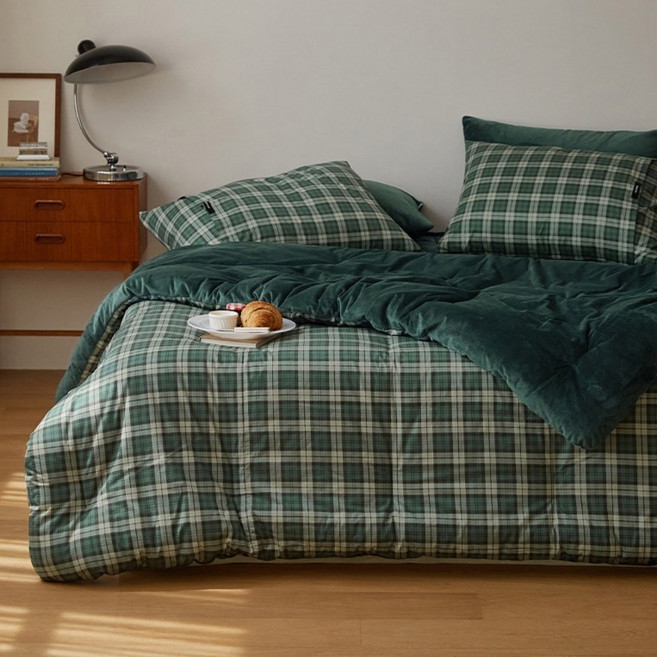 마틸라 체크 노튼클래식 40수 극세사 이불커버 세트