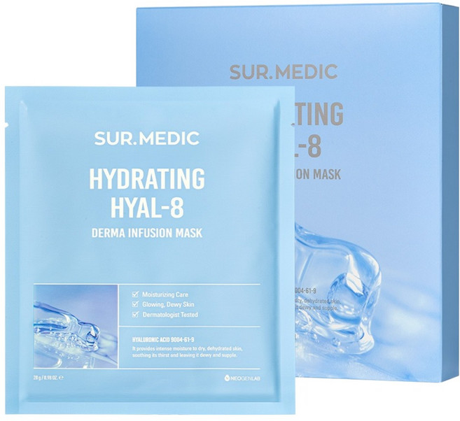 써메딕 하이드레이팅 히알 8 더마 인퓨젼 마스크팩, 1개, 10개입
